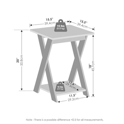 TIDUR Night Stand, Open Shelf Design X-Legs Nightstand, Criss-Crossed Bedside Table, End Table, Side Table, for Bedroom, Closet, Dorm, Espresso