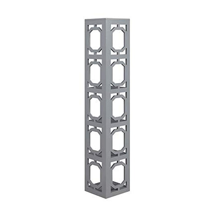 Omega 5 Tier Corner Bookcase, Gray