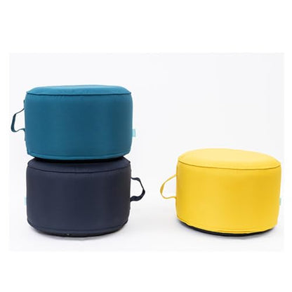 Inflatable Outdoor Ottoman for Patio, Waterproof Round Pouf, Inflatable Foot Rest, Outdoor Footstool for Poolside, Garden，Camping,Purple