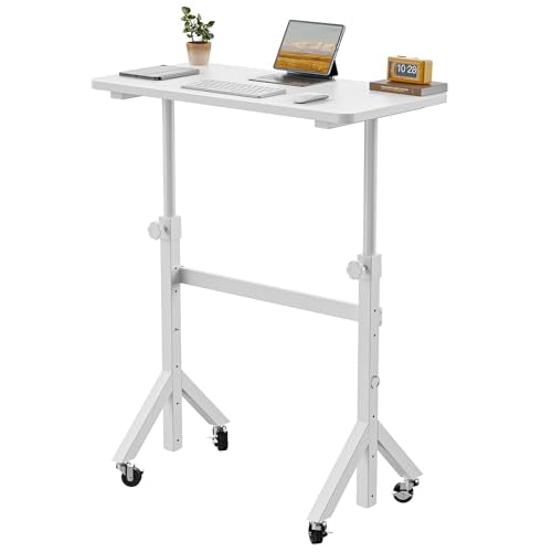 Small Standing Desk Adjustable Height, 6 Height Settings Up to 46.5″, view 2