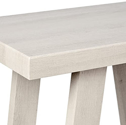 Athens Contemporary Wood Shelf Side Table, White