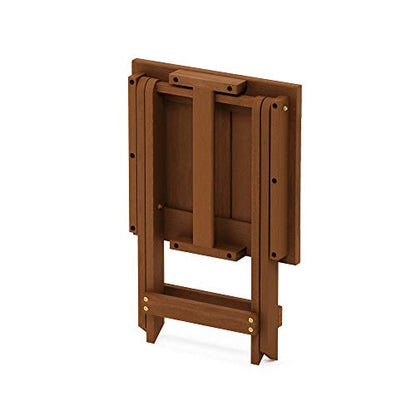 FG18556 Tioman Hardwood Patio Furniture Outdoor Folding Table Small, Natural