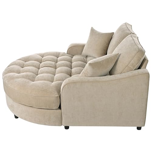 Chaise Lounger Sleeper Sofa, Upholstered Convertible Chair, view 5