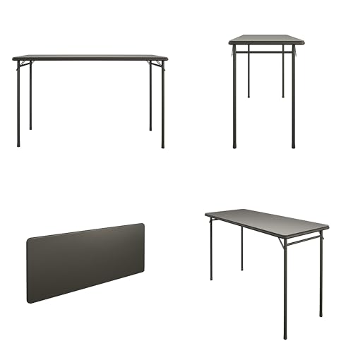 20" x 48" Vinyl Top Folding Table, Black