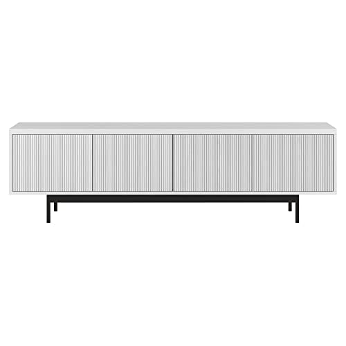 Henn&Hart 70" TV Stand for TVs up to 75", Cloud White, view 5
