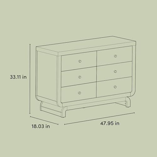 Santorini 6 Drawer Double Dresser, Driftwood, view 4