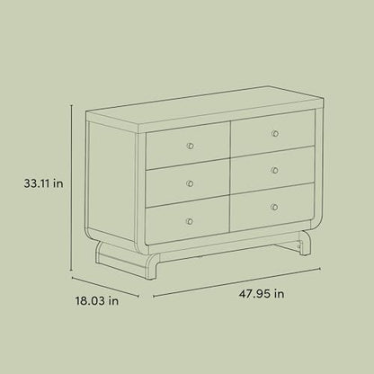 Santorini 6 Drawer Double Dresser, Driftwood, view 4