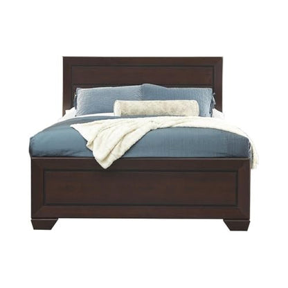 4 Piece Queen Panel Bedroom Set, Dark Cocoa Finish, Includes Bed, Dresser, Nightstand, and Mirror, Timeless Design with Storage, Elegant Bedroom Furniture for Sophisticated Style