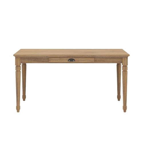 60" Writing Desk with Storage Drawer, Extra Long Rustic Farmhouse Table, view 7