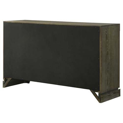 Dark 6 Drawer Dresser Cabinet