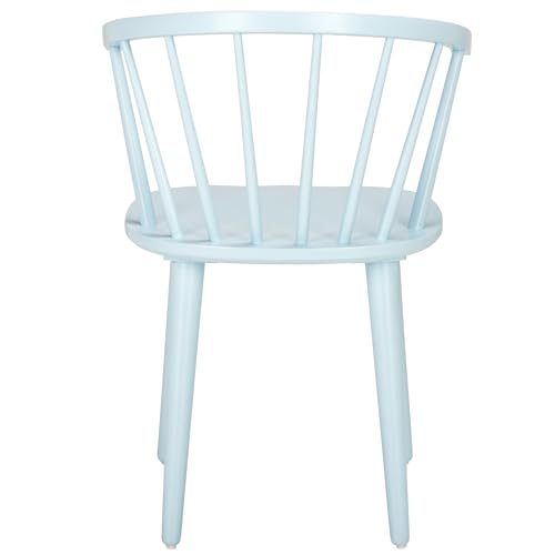 SAFAVIEH Furniture - Blanchard Side Chair Set of 2 - Pale Blue - Solid Wood - Modern Clean-Line Design - Ideal for Dining Room, Kitchen, Living Room, 17.9" Seat Height (AMH8512G-SET2)