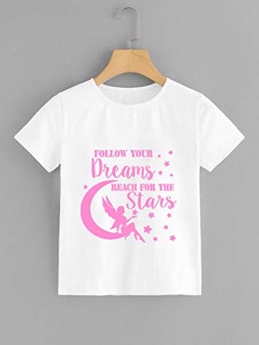 Reusable Quotes Stencils for Painting on Wood, Floor, Furniture, Wall and Tile - Reach for The Stars - 12x12 Inch - Angel Stencils for Painting Words - Moon and Star Stencils with Sayings
