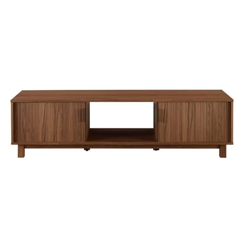 Arundo Fluted TV Stand for TVs up to 65 Inches, 58" TV Stand, Mocha