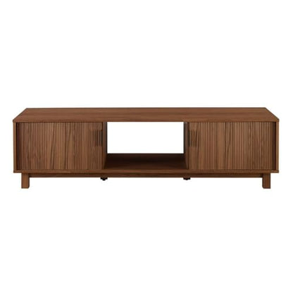 Arundo Fluted TV Stand for TVs up to 65 Inches, 58" TV Stand, Mocha