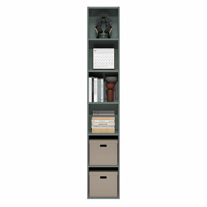 LUDER Book Shelf, 6-Tier Tall Modern Bookshelf, Bookcase with Open Shelves, 9.3 x 12 x 71, for Living Room, Bedroom, Home Office, Sage Green