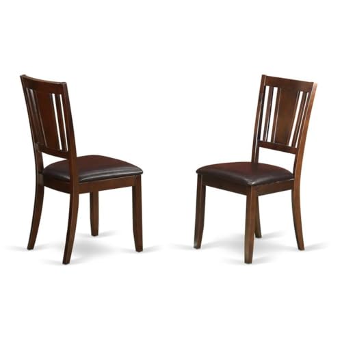 5-Piece Dining Table and Chair Set, 60 in Rectangular Wood Table, Mahogany Finish, 4 Sturdy Chairs with Wood or Upholstered Seats, Elegant Kitchen or Dining Room Furniture