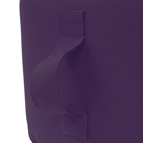 Inflatable Outdoor Ottoman for Patio, Waterproof Round Pouf, Inflatable Foot Rest, Outdoor Footstool for Poolside, Garden，Camping,Purple
