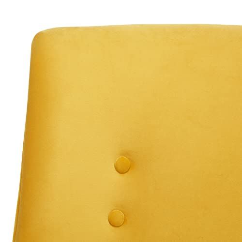 SAFAVIEH Home Collection Amina Mid-Century Modern Gold Velvet Accent Chair