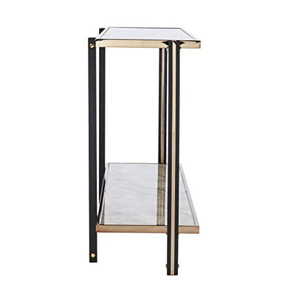 Thornsett Console Table with Mirrored Top - Transitional Design, Champagne Glass and Wood - Ideal for Entryway, Living Room (CK1131203)