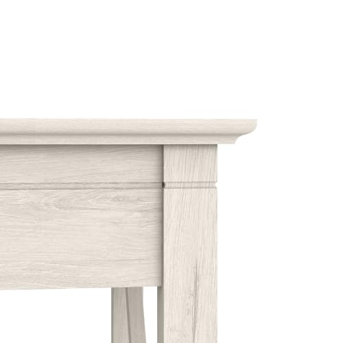 Key West 60W Modern Farmhouse L Shaped Desk in Linen White Oak, 60-Inch Corner Computer Table for Home Office Workspace