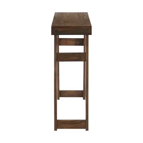Lawas Solid Wood Console Table - 36 Inch Modern Farmhouse Small Entryway Table - Easy Assembly Living Room Furniture for Behind The Couch, Entryway, or Hallway (Brown)