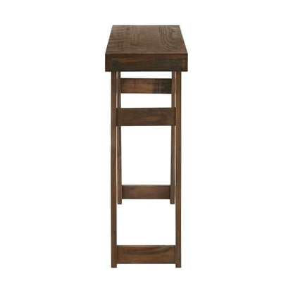 Lawas Solid Wood Console Table - 36 Inch Modern Farmhouse Small Entryway Table - Easy Assembly Living Room Furniture for Behind The Couch, Entryway, or Hallway (Brown)