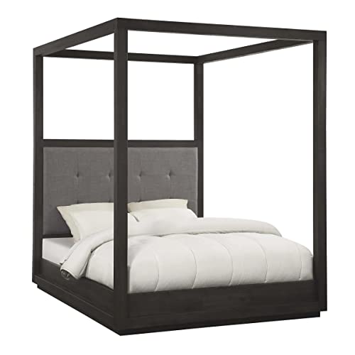 Solid-Wood Canopy Bed, California King, Oxford - Dolphin