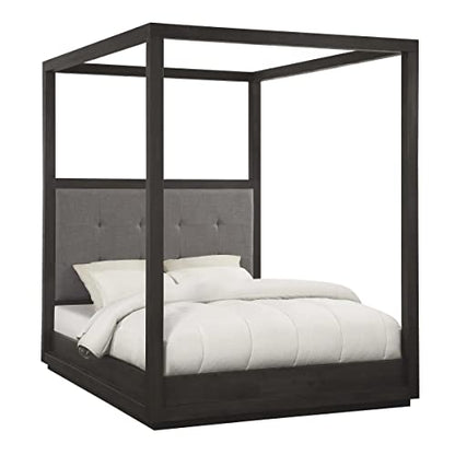 Solid-Wood Canopy Bed, California King, Oxford - Dolphin