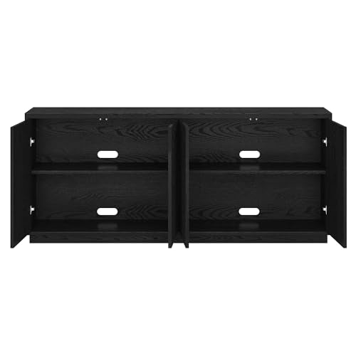 Henn&Hart 68" Fluted Modern Sideboard Buffet Cabinet, Natural Black, view 6