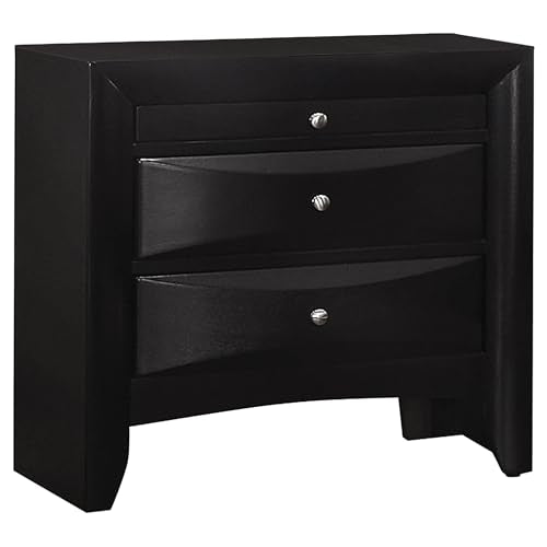 Coaster Home Furnishings Briana Transitional 5-Piece Bedroom Set California King Size Storage Bookcase Bed Frame 56-inch Headboard Black 202701KW-S5