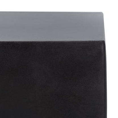 Safavieh Outdoor Zen Black Mushroom Modern Concrete Accent Table