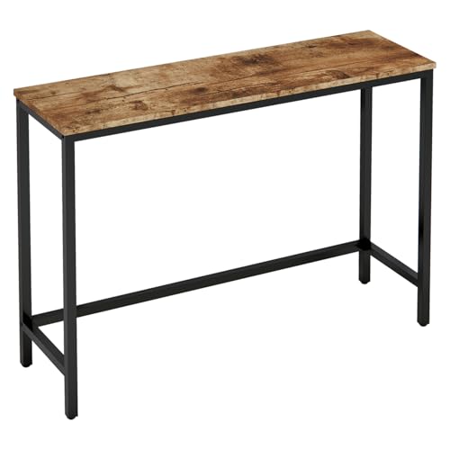 39.4” Console Table, Hallway Entrance Table Sofa Table Behind Couch, for Living Room, Entryway, Easy Assembly, Accent Table, Rustic Brown