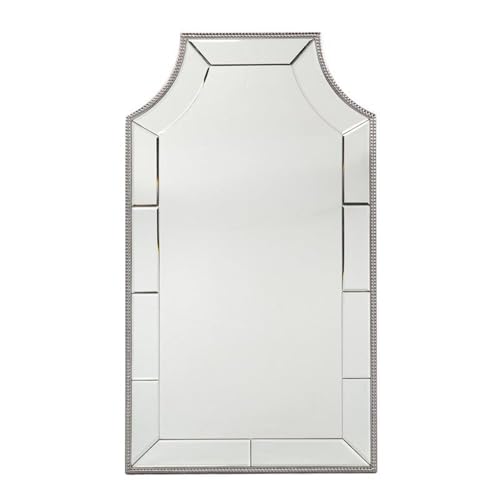 Leaston Decorative Wall Mirror - Transitional Design, Chrome Finish - Fully Assembled - Ideal for Bathroom, Entryway (WS1141517)