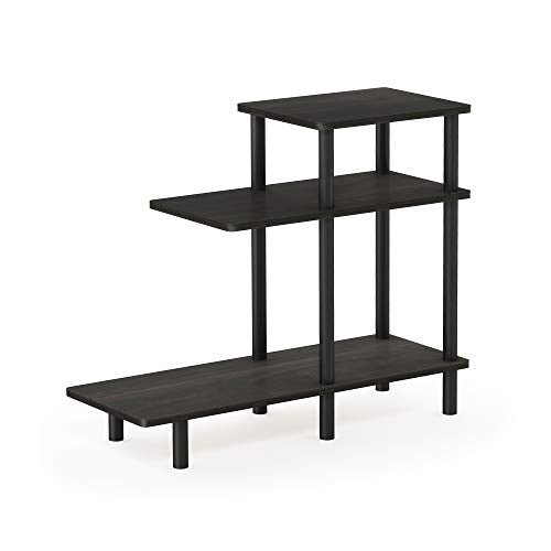 Turn-N-Tube 3-Tier Sofa Side Table, Espresso/Black, 31.5 in x 11.61 in x 25.63 in