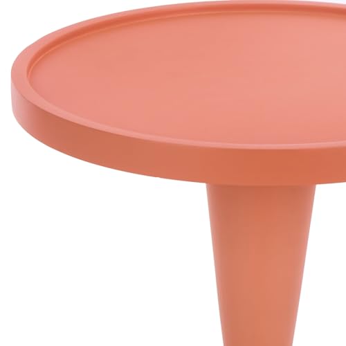 SAFAVIEH Furniture - Omid Accent Table - Pink - Solid Wood Pedestal Side Table - Round Tray Top Modern Design - Fully Assembled - Ideal for Living Room, Bedroom, 14" W x 14" D x 22" H (ACC3268A)
