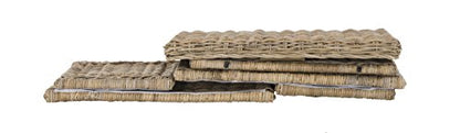 HPM9002B Elijah 30" Wicker Storage Trunk, Collapsible for flat storage, Rattan-Kubusoft Gray, Coastal for Office, Dorm Room-LivingRoom, Bedroom, Dining Room, Natural