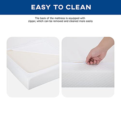 | 6 Inch Queen Mattress | Medium Firm | Gel Memory Foam | White, view 6