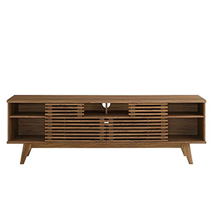 Render 71" Mid-Century Modern Low Profile Media Console TV Stand, 71 Inch, view 5