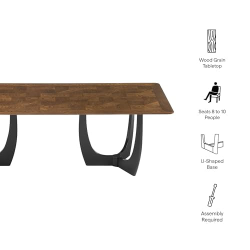 Wrenly 94Inch Dining Table Solid Wood Walnut Finish Modern Kitchen Room Entertaining Home Furniture Quality Stylish Elegant Durable Refined Versatile Contemporary