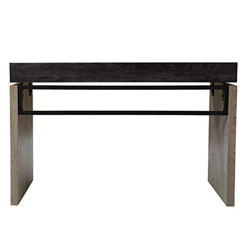 Hapsford Writing Desk - Transitional Design, Black Iron and Wood - Ideal for Home Office, Bedroom (HO1142637)