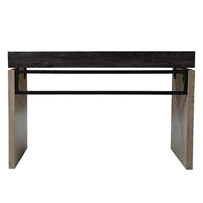Hapsford Writing Desk - Transitional Design, Black Iron and Wood - Ideal for Home Office, Bedroom (HO1142637)
