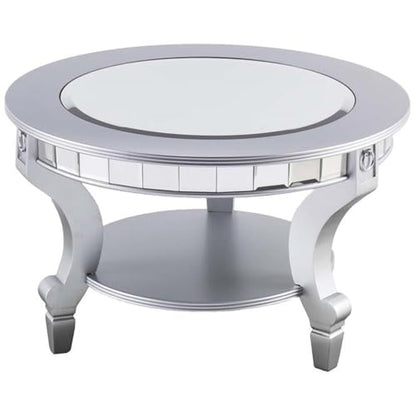 SEI Furniture Lindsay Glam Round Mirrored Coffee Table