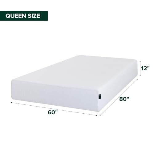 12 Inch Green Tea Cooling Gel Memory Foam Mattress, Fiberglass Free, view 3