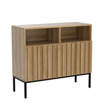 Norwin Storage Cabinet, Sturdy Modern Rustic Industrial Buffet Sideboard, view 5