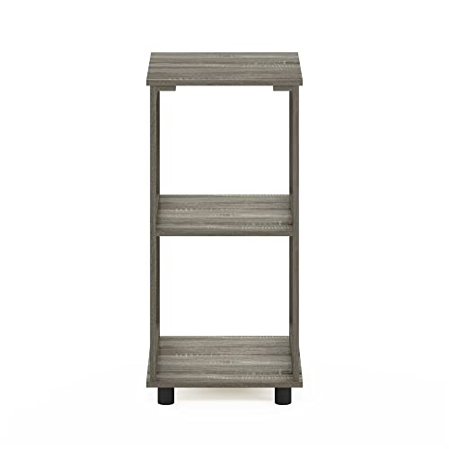 Romain 2-Tier Tall End Table, French Oak