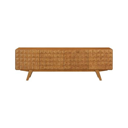 Sapa Mid-Century Modern Solid Wood TV Stand 4-Door Media Console with Carved, view 4