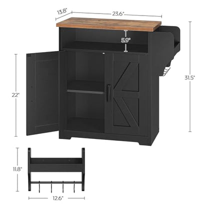 Coffee Bar Cabinet, Kitchen Island with Storage, view 4