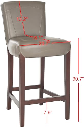 Safavieh Home Collection Ken Clay Faux Leather 30-inch Bar Stool