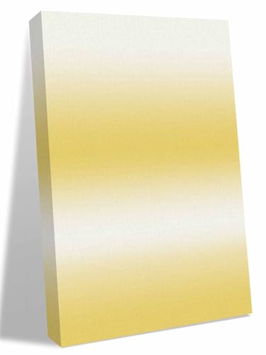 NuYeBiofx Gradient Lemon Yellow Abstract Canvas Wall Art Prints,48"x32" Framed Picture Artwork Modern Aesthetic Art Printed Canvas Oil Painting for Living Room Bedroom Office,Ready to Hang