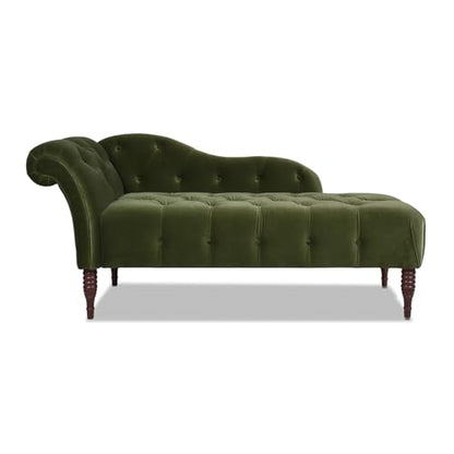 Jennifer Taylor Samuel Tufted Chaise Lounge (Olive Green Performance Velvet), view 2